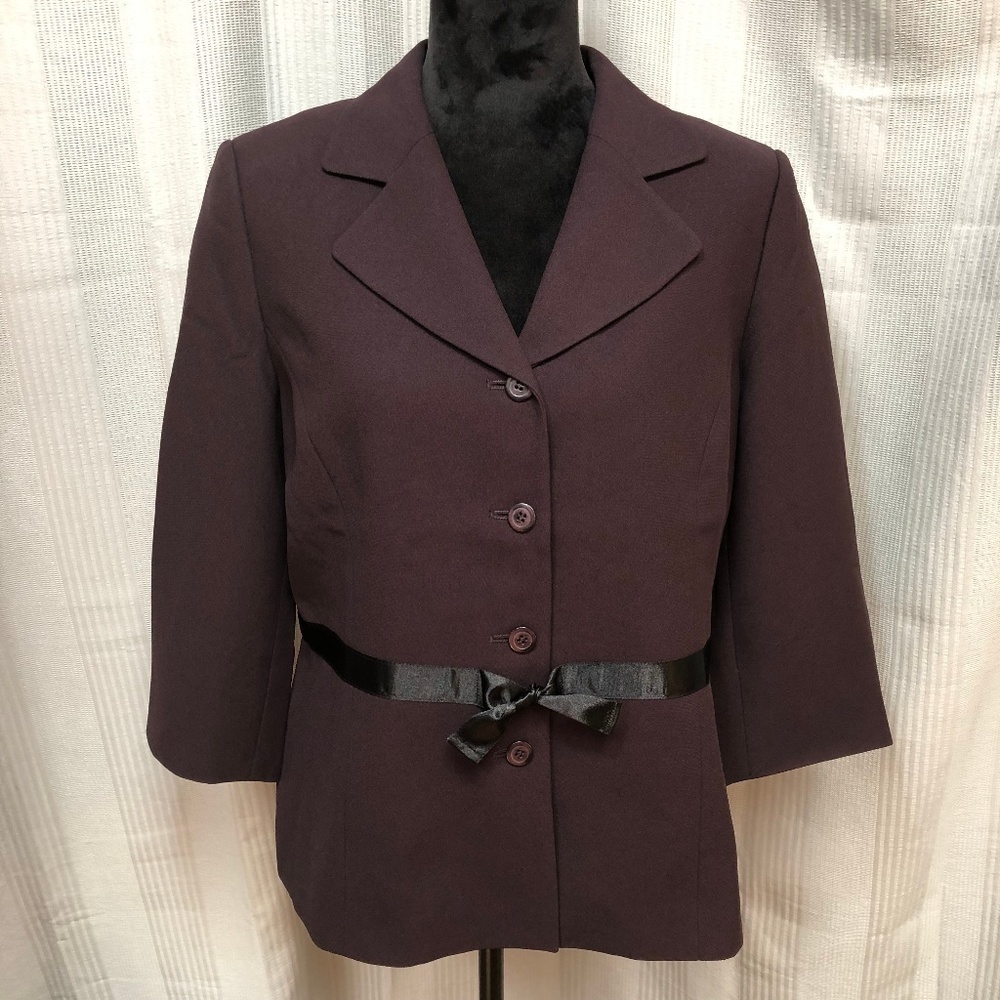 Henry Grethel Women’s Blazer Size 10 Plum Corpcore Office Career Professional
